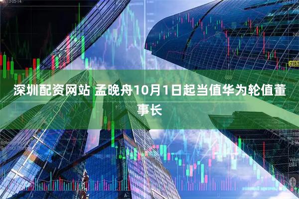 深圳配资网站 孟晚舟10月1日起当值华为轮值董事长